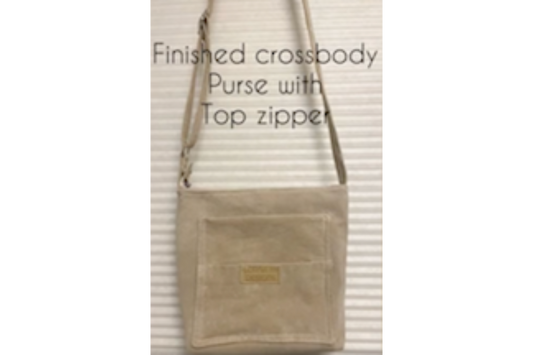 Making a suede coat into a crossbody purse.