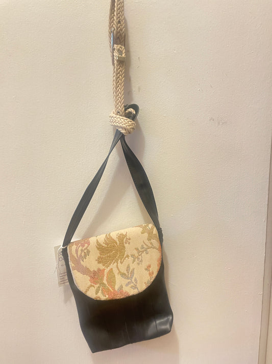 Mini Crossbody Purse w/ Fabric Flap (w)