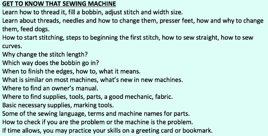 Sewing Classes