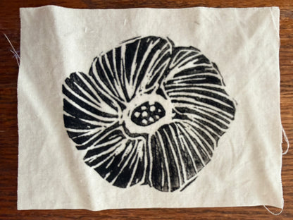 Lino-Printed  Fabric Patches