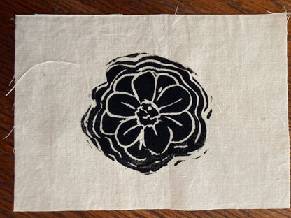 Lino-Printed  Fabric Patches