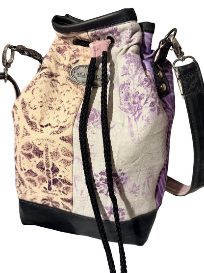 Summer Lilac Crossbody Drawstring Bag