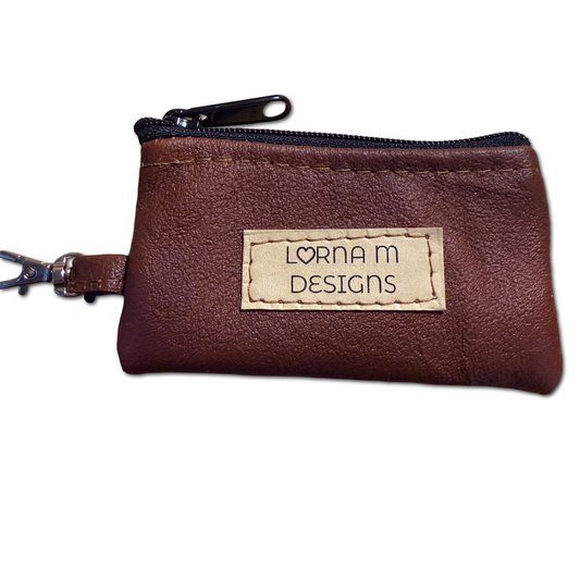 Upcycled Leather Credit Card Pouch