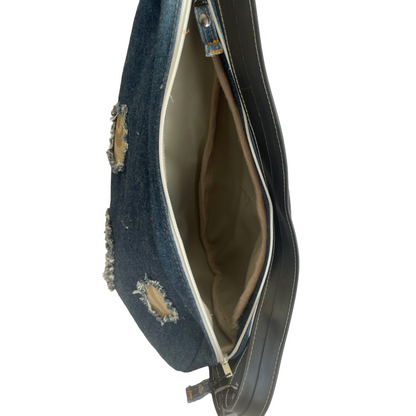 Frayed Jeans Sling Backpack (or Frontpack)